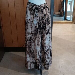 Long brown and black marble skirt